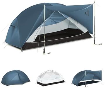 Naturehike Mongar Base 2 Person Backpacking Tent 3000mm Wsaterproof 3 Season Lightweight Tent Double Layer Free Standing Tent for Camping Hiking Cycling (Navy Blue)