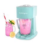 Nostalgia Retro 40 oz Frozen Beverage Station - Slushie Machine and Ice Shaver with Automatic Mixing for Soda, Cocktails and Margaritas - Easy & Safe Use - Aqua