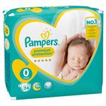 PAMPERS New Baby size 0 (1-2,5 kg) - Pack of 24 nappies