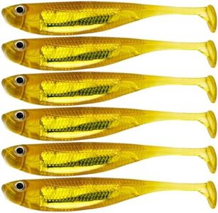 QualyQualy Señuelos de Vinilos de Pesca Spinning Mar Senuelo Black Bass Blandos senuelos de Pesca Cebos Artificiales de Pesca Pare Lucio Trucha 8cm 2# 6 Piezas