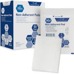 MED PRIDE Sterile Non-Adherent Pads| 50-Pack, | Non-Adhesive Wound Dressing| Highly Absorbent & Non-Stick, Painless Removal-Switch| Individually Wrapped for Extra Protection 3'' x 8''