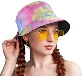 Dawhud Direct Black Bucket Hat for Men and Cute Bucket Hat for Woman - Reversible Sun Hat - Outdoor Summer, Hiking, Caps - Beach Hat - Ideal Gift for Birthdays, Anniversaries - Black & Pink