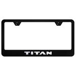 Nissan Titan Laser Etched Frame Black Gloss License Plate Frame