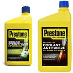 Prestone PREP0002A Cooling System Flush and Degreaser 1 Litre & Prestone LOYAF2100LGBA Coolant/Antifreeze - Ready to Use 1lt