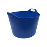 76 LITRE EXTRA LARGE Heavy Duty Flexi Tub Garden Home Flexible Colour Plastic Storage Container Bucket Flex Tub- MADE IN U.K (BLUE)