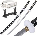 Zisu Carbon Steel Roronoa Zoro Katana, Anime Original Texture, About 40 inch Overall, Trafalgar D. Water Law Katana for Cosplay Collection