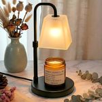 Candle Wammer Lamp with Timer Wax Melter Women Mom Gift Birthday New Home House Warming Vintage Aesthetic Room Decor Side Table Night Light w/ GU10 Bulb Dimmable Adjustable Height Black