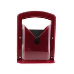 Slyce - Bagel Slicer, Bagel Guillotine Cutter with Safety Shield and Safe Grip, Bagel Holder for Cutting Large and Small Bagels, Stainless Steel Blade (Red)