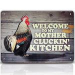 Chicken Coop Signs|8X12 Aluminum Tin Chicken Signs |tiny raptors chicken sign |Chicken Coop Supplies |Chicken Accessories for coops |chicken toys for coop |chicken accessories for kitchen