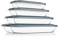 KOMUEE 8 Pieces Glass Baking Dish w