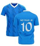 Neymar Sports Soccer Football Home Away Training Team Club kit Jersey T-Shirt (Kid's, Boy's & Men) L289 8036 (30, NEY_BLU)