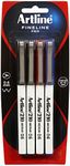 Artline 210, 121084, Fineliner Pen, Hangsell, 0.6mm, Assorted, 4 Pack