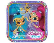 American Greetings Shimmer and Shine Dessert Square Plate (8 Count)