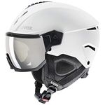 uvex Instinct Visor - Ski Helmet for Men and Women - Visor - Individual Fit - White-Black Matt - 59-61 cm