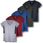 5-Pack Women's Short Sleeve V-Neck 