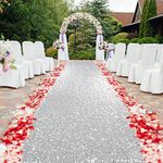 Aisle Runners for Weddings Aisle Runner Sequin Aisle Runner 4FTx15FT Aisle Runner for Wedding Ceremony Runner Rug for Hallway Carpet Runner for Grass Outdoor Indoor Party (4ftx15ft, Royal Blue)