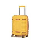 uppercase Ridge Trolley Bag (Small) 55Cms|Hardsided Polycarbonate Cabin Luggage|8 Spinner Wheel Eco Trolley Bag With Tsa Lock & Anti Theft Zippers|Suitcase For Men&Women|2000 Days Warranty (Yellow)