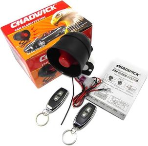 CHADWICK Car Horn Siren Alarm,Universal Car Alarm Security Protection System with 2 Remote Controls,7-Level Sensitivity,12v,Anti-Theft Device,No Thread Trimmin,Non-Destructive Installation (CW-8110)