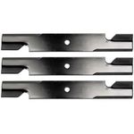 (3 Pack) Premium Replacement Notched Lawn Mower Deck Blade fits Yazoo Kees Husqvarna Snapper 100341 | 18" x 2 ½"