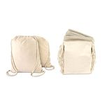 DALIX DALIX Canvas Drawstring Bag String Backpack Mens Womens Bulk Natural 12 Pack