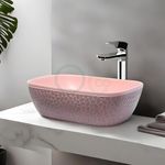 OBCO Wash Basin | Ceramic Table Top | Counter Top |Vanity sink | Bathroom Sink Over count sink For Bathroom & Living Room | 18x13x6 Inches (SP-2)