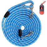Codepets Long Rope Dog Leash For Dog Training 12Ft 20Ft 30Ft 50Ft, Reflective Threads Dog Cat Leashes Tie-Out Check Cord Recall Training Agility Lead For Dogs (Blue), 0.03X12 Feet (Pack Of 1)