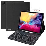 HOTLIFE Keyboard Case for iPad Air 13 inch 2024 - Case for iPad Pro 12.9 inch 2022 (6th Gen) with Smart Magic Keyboard for iPad Pro 12.9“ 5th/4th/3rd, Wireless Detachable - with Pencil Holder