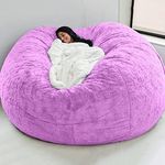 WSZGR 5ft/6ft/7ft Adult Bean Bag Chair Cover, Indoor Living Room Gaming Beanbag Lounger Internal Liner Ergonomic Design for Body Support(Color:14,Size:7ft)