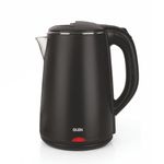Glen Electric Kettle 1.8 Litre, Plastic Clad Stainless Steel, Cordless, 360° Rotation Base, Auto Shutoff, 1500W, Kettle for Hot Water & Tea – Black (SA-9007BLACK)