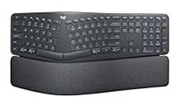 Logitech ERGO K860 Wireless Ergonomic Keyboard - Split Keyboard, Wrist Rest, Natural Typing, Stain-Resistant Fabric, Bluetooth and USB Connectivity, Compatible with Windows/Mac - Black