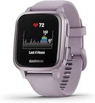 Garmin Venu Sq, GPS Smartwatch with All-day Health Monitoring and Fitness Features, Built-in Sports Apps and More, Square Design Smartwatch with up to 6 days battery life, Metallic Orchid