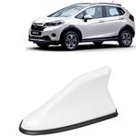 KINGSWAY® Shark Fin Car Antenna Compatible with Honda WRV (Year 2017-2019), Universal Size Car Radio FM AM, Waterproof ABS Body, Easy Replacement, 1 Piece, White Color