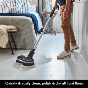 Aircraft Home PowerGlide Cordless Hard Floor Cleaner & Polisher – 4 Pads for Wood, Tile, Laminate