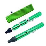 Torch Lighters,Portable Metal All in One Pipe Built-in Detachable Inflatable Lighter(Green)