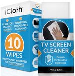 Monitor Cleaner, TV Screen Cleaner Wipes - Convenient for Car Use, No Spray, No Streaks - Reliable TV Cleaner for Smart TV, Car Screen Cleaner, Big Electronics Wipes - Individually Sealed - iCloth