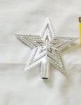 Moon *Exclusive Christmas " Silver Tree Star Topper" (10 cm )Crown Christmas Tree Ornament Xmas Home Wonderland Party /Home Decoration Ornament (1- Piece) #Actual Images