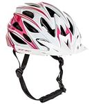 Sport Direct "Team Comp" 24 Vent Bicycle/Bike Helmet White/Pink 55-58cm CE EN1078:2012 A1:2012 * 3 Year Crash Guarantee