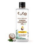 COCO CRUSH Virgin Coconut Oil for Nourishing Hair and Body Massage - Cold Pressed and 100% Pure Natural Formula for Women, Men, and Babies - with Soothing Coconut Fragrance (200 ml)