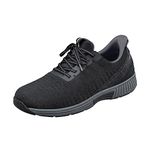 Orthofeet Mens Orthopedic Hands Free Slip On Sneaker Helps Relieve Pain Yari, black, 10 UK