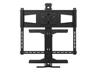 ELEGANT TV MOUNT: Above the fireplace is often the perfect place to mount a TV, but looking up there can cause neck pain.