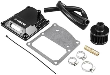 NICECNC Black Gearbox Top Cover Transparent Vented Transmission Top Cover Compatible with Harley CVO Tri Glide FLHTCUTGSE 2020-2022, Road Glide Limited FLTRK 2020-2024, See Fitment
