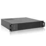 RackChoice MicroATX/Mini-ITX 2U Rackmount Server Chassis max 9x3.5 Bay / USB3.0 with 2.0 Adapter Support ATX PSU Either top or Side Cooling Depth 15.7"