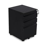 Ekkio 3 Drawer Mobile File Cabinet 