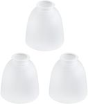 3-Pack White Frosted Glass Shade Replacements, Ceiling Fan Light Covers Glass Globes Lampshades for Chandelier Vanity Lights Wall Sconces Pendant Light, 1.61" Fitter Size, 5" high x 4.7" diameter