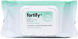 Fortify 9-in-1 Korean Facial Cleansing Wipes with Zeolite - Natural Germ-Fighting & Hydrating - Protecting & Refreshing - Clean Beauty Face Wipes - 30 Count