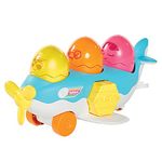 Toomies TOMY Hide and Squeak 2 in 1 Load and Go Plane Baby Toy, Baby Push Along Toy, Learning Toy for Babies, Musical Toys with Colours and Sounds, Baby Boys and Girls Aged 1, 2 and 3 Years Old