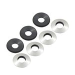 BokWin 1/4''x3/5'' Neoprene Bonded Sealing Washers 304 Stainless Steel EPDM Rubber Washers, 100 PCS