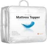 Hospitology Heavenly Microfiber Goose Down Alternative Overstuffed Mattress Pad/Topper, 60-Inch by 80-Inch, Queen