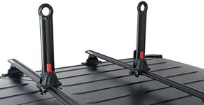 Rhino-Rack Nautic Kayak Roof Rack, Stack Up to 4 Kayaks Side by Side, Folds Down for Storage, Includes 4 Rapid Tie Down Straps, Aluminum & Glass Reinforced Nylon for Maximum Durability (S520)