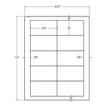 Compulabel White Square Corner, Business Cards for Laser and Inkjet Printers, 3 1/2 x 2 Inch, Permanent Adhesive, 10 per Sheet, 100 Sheets per Carton